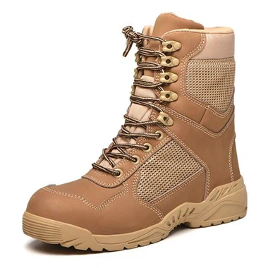 รองเท้าทำงานป้องกันแรงงานตัดสูงที่ทนต่อการเจาะความปลอดภัยในทะเลทราย